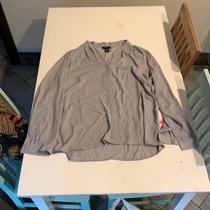 Gray button up dress shirt